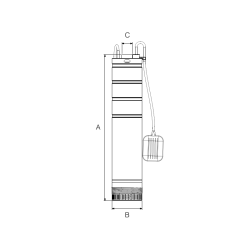 POMPA SUBMERSIBILĂ PENTRU FÂNTÂNI - HYDROO SXB3-10SA